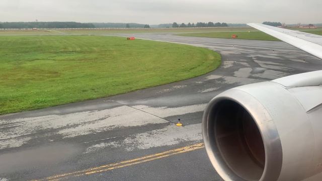 Взлет Boeing 767-200 из Рощино