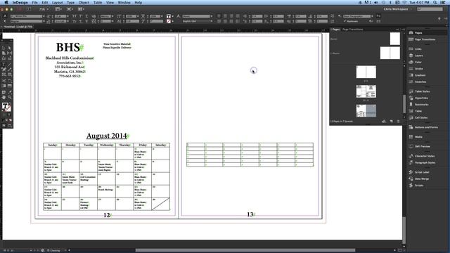 How to make a calendar with rows and columns indesign смотреть онлайн