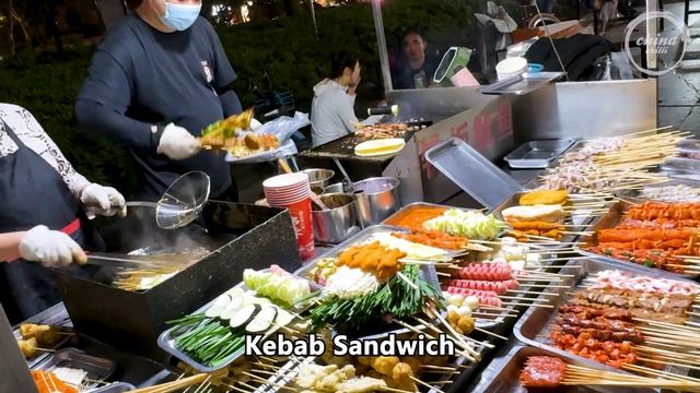 Chinese Street Food - Top level seafood egg fried rice , amazing wok skills, kebab sandwiches смотреть онлайн