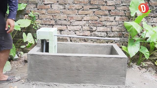 Creative outdoor waterfall aquarium | Aquarium with cement and foam | Creation D смотреть онлайн
