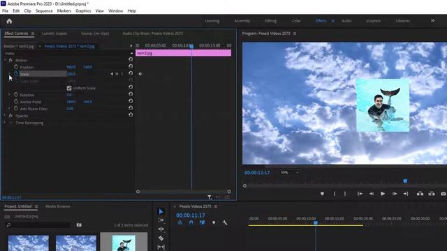 Adobe Premiere Pro: How To Animate Increasing Image Size (Animate Scale)