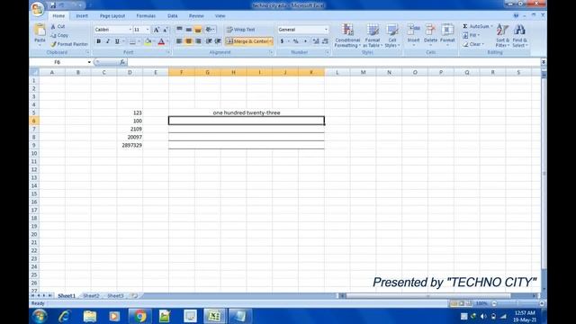 How to converts Numbers into Words | MS - Excel | Full Tutorial (1080p) | Presented by Techno City смотреть онлайн