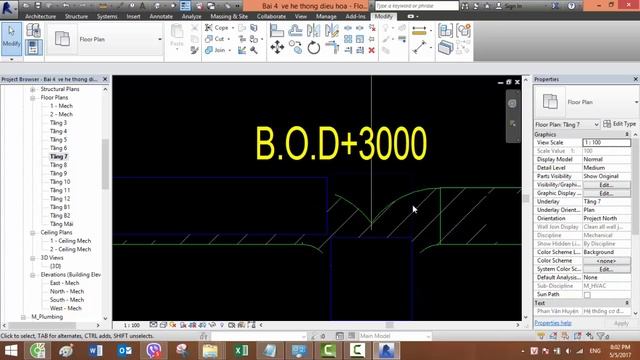 Bai 4 Vẽ hệ thống điều hòa không khí HVAC trong revit MEP- how to draw ducts and size them - Revit смотреть онлайн