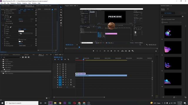How To Circle Crop Video In Premiere Pro | Circular Crop Effect Tutorial