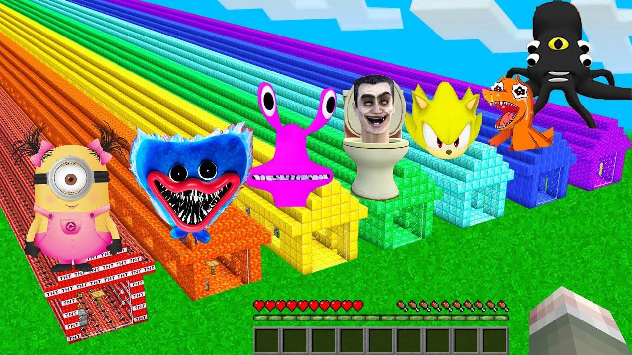 ВЫБЕРИ НЕОБЫЧНЫЙ ДОМ В ИСПЫТАНИИ ТВ ВУМЕН МИНЬОН ХАГГИ ВАГГИ В МАЙНКРАФТ смотреть онлайн