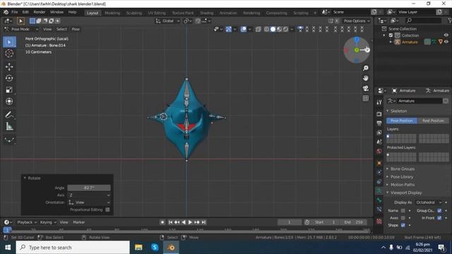Cartoon Character rigging and animation for beginners IN BLENDER - Baby Shark in Urdu/Hindi (Part 2 смотреть онлайн