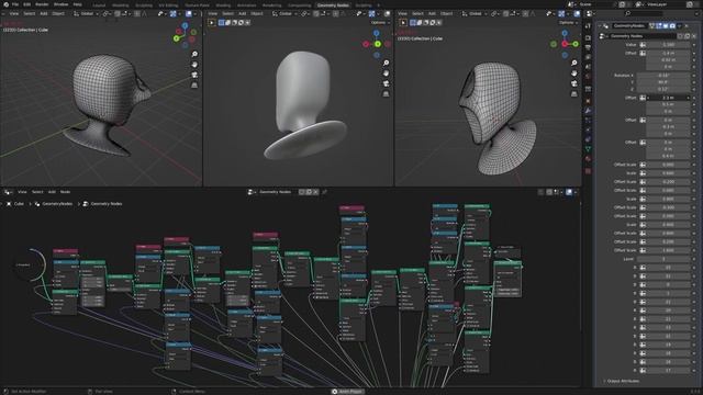 Modeling and animation using geometry nodes (Blender) смотреть онлайн
