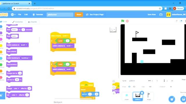 Level Tutorial!! I Scratch смотреть онлайн