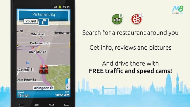 M8 Sat Nav App In Use In UK Cities!