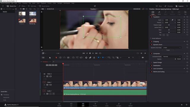41. 다빈치 리졸브 스튜디오 17 - Dynamic Zoom 설정하기 смотреть онлайн