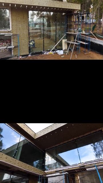 Промежуточный этап строительства панорамного объекта, стоимость остекления 40 МИЛЛИОНОВ!😱 #shorts смотреть онлайн