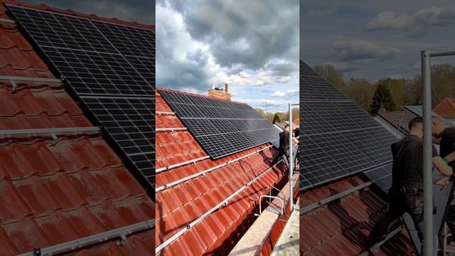 Монтаж солнечных панелей на керамической черепице 9.5kw смотреть онлайн
