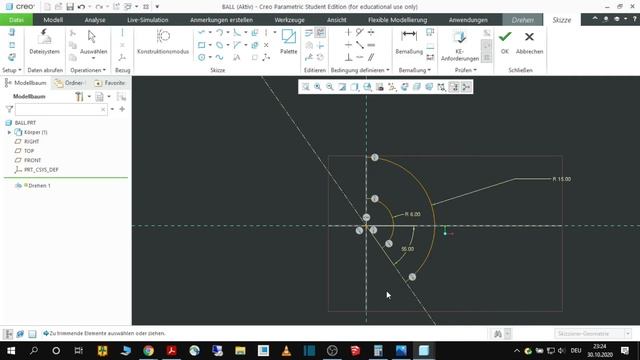 create a hip joint implant using Creo parametric 7.0- Part 1 смотреть онлайн
