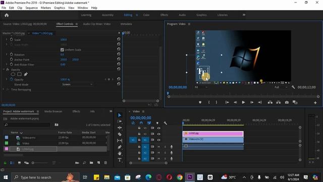 How To Add Logo Watermark To Your Video | Adobe Premiere Pro | 2024 смотреть онлайн