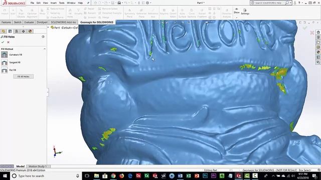 Geomagic for Solidworks Mesh Editing Work Flow смотреть онлайн
