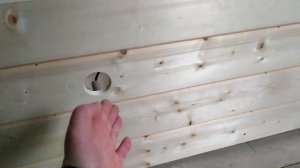 Установка подрозетника в "имитацию бруса", без нужного размера коронки.