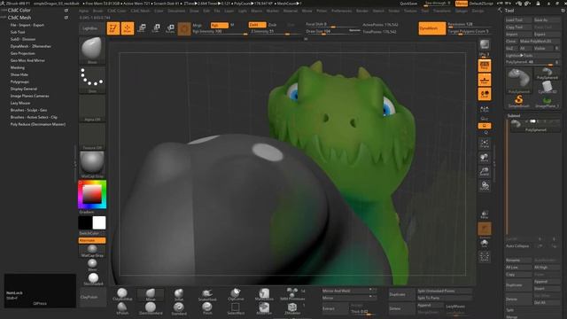 17. ZBrush - HPolish Brush, Sculpt Horns смотреть онлайн
