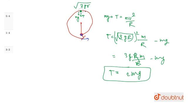 A particle tied to a string describes a vertical circular motion of radius r continually. If it смотреть онлайн
