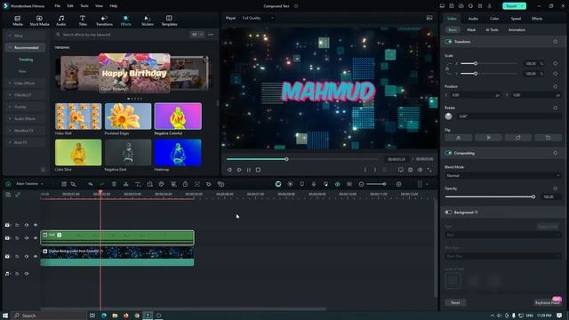 Add Any Effects To Text Compound Clip On Filmora 13 смотреть онлайн
