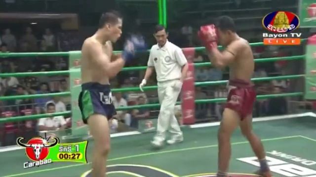 Khmer Boxing, ផល សោភ័ណ្ឌ Vs  Petchnarint Sor. Takunthong(Thai), Bayon Caraboa Boxing 17 /09/2017