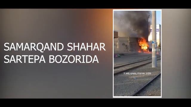 SAMARQAND  SHAHAR MARKAZIDA DAXSHATLI PORTLASH YUZ BERDI.