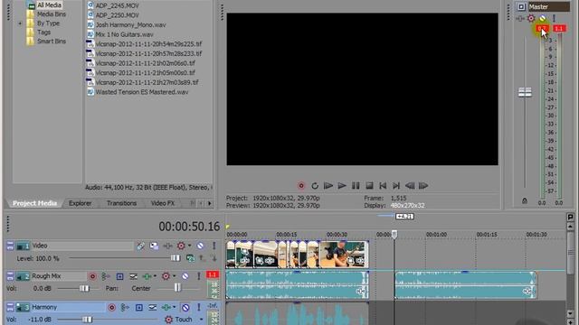 82.Sony Vegas Pro 12 - Opening the Mixer Console смотреть онлайн