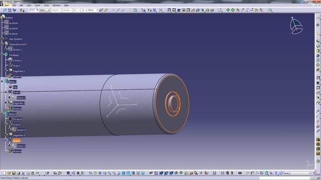 Catia V5 - Battery (Wall Clock - Detail Design - Part 4) смотреть онлайн