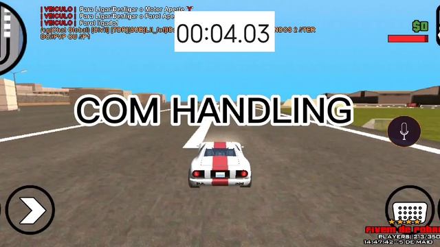 Handling Velocidade +curva - Gta Samp (Android/PC)