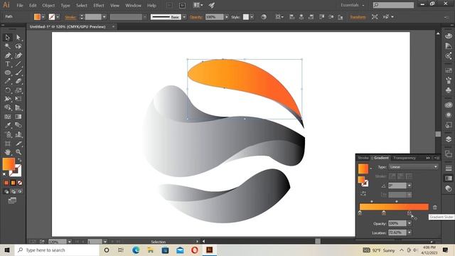 How to draw an Orange Logo | Adobe illustrator | Tutorial смотреть онлайн