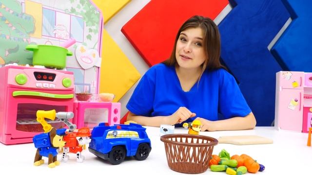 Крепыш открывает кафе! Видео для детей с игрушками Щенячий патруль! Каша для Огромного Малыша! смотреть онлайн