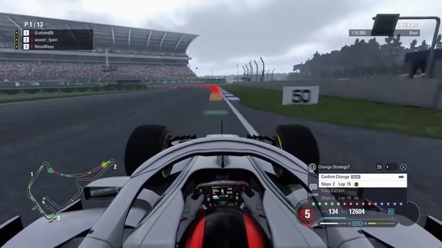 F1 2018 DNS Pre-season: Germany - Safety Car in changeable conditions смотреть онлайн