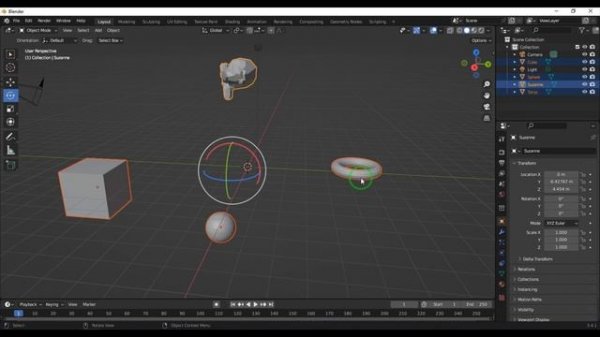 Pivot Point, 3d Cursor Tutorial in Blender Software