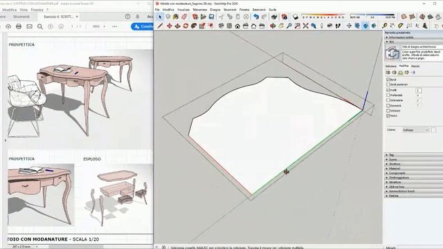 ESERCIZI con SketchUp: MOBILE CON MODANATURE (Live Facebook 15/4/2020) смотреть онлайн