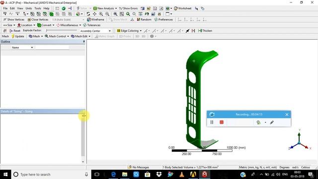 ANSYS Composite analysis of bumper смотреть онлайн