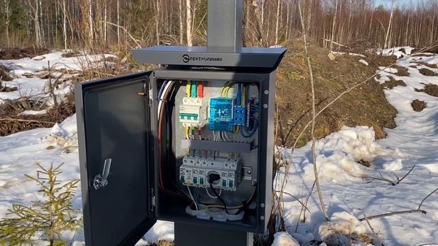 Подключение электричества. Трубостойка с камерой и светильником. Россети Ленэнерго, ЛОЭСК. смотреть онлайн