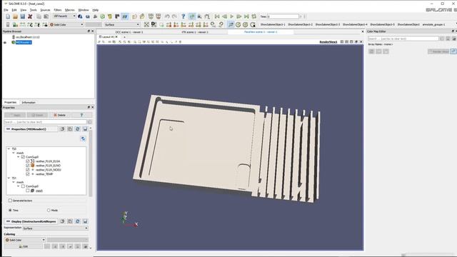 [Salome Meca Tutorial] Heat Case Transient Thermal Simulation смотреть онлайн
