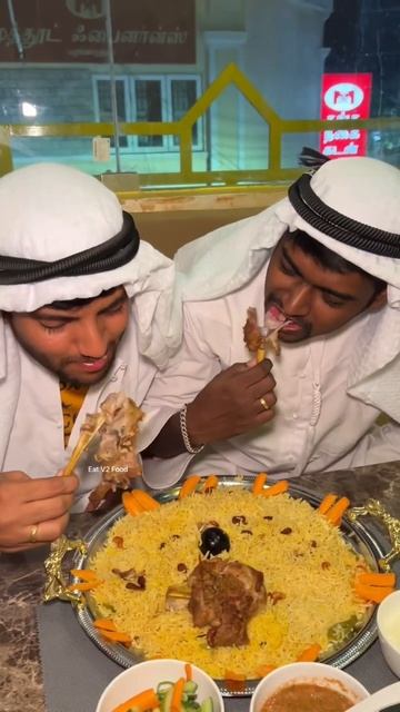 Dubai Style Mutton Mandi Biryani ☺️ Al Dal Biryani Madurai #shorts Eat V2 Food