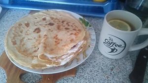 Блинчики чай с лимоном