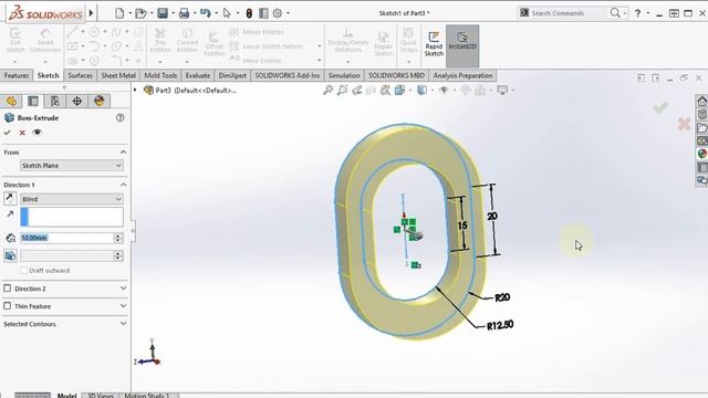 Basic 3D CAD : Exercise 3-8 [Part] - SolidWorks tutorials EXERCISES смотреть онлайн