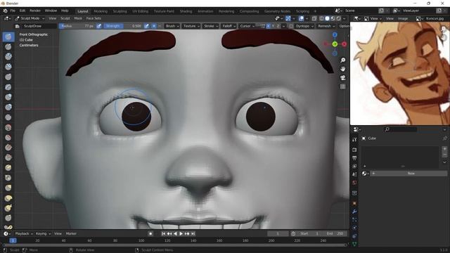How to sculpt a head in blender | How to sculpt a head in blender смотреть онлайн