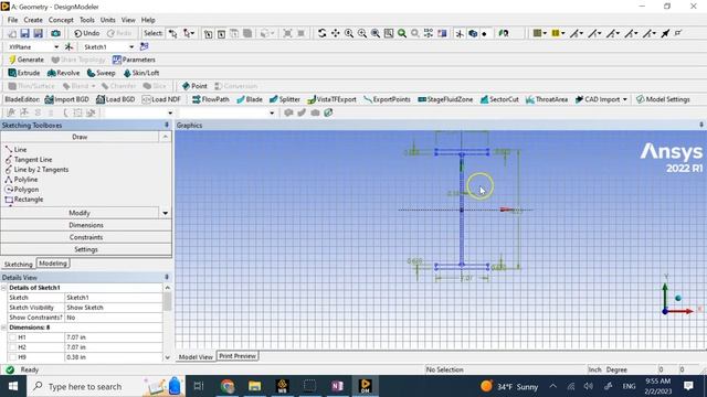 2D Sketching in ANSYS Design Modeler смотреть онлайн
