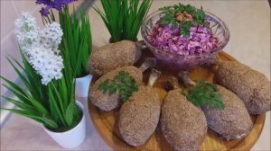 Свекольный Салат и Куриная Голень с Картошкой в духовке . ВКУСНО и Удивятся все !!!!