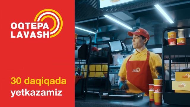 🚗 30 daqiqada yetkazamiz - Oqtepa Lavash (Реклама на LED экранах) смотреть онлайн