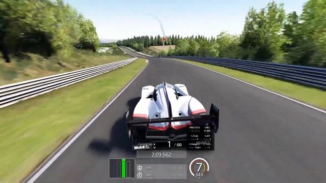 Porsche 919 EVO 325KM/H Flat Out At Flugplatz, Nürburgring - Assetto Corsa (PC)