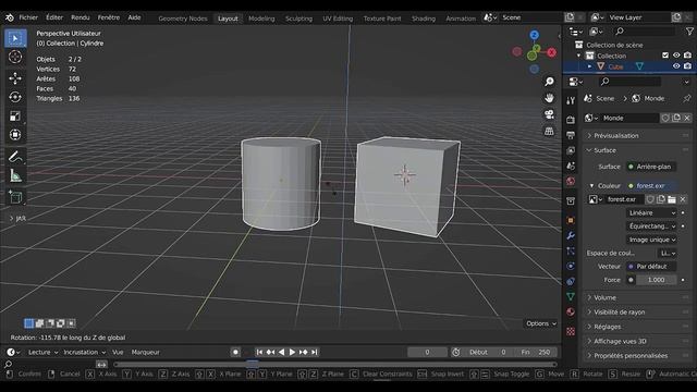 Blender 3d modifier les raccourcis clavier et Transform pivot point démo смотреть онлайн