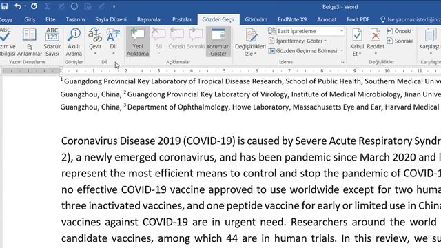Microsoft Word Ile Online Çeviri