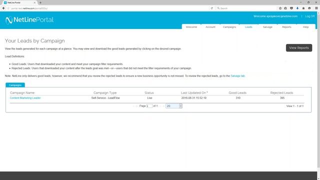 NetLine Portal Tour: For Self- Service Clients