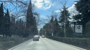 Ялта. От ост. "5 квартал" по Киевской ул, К.Маркса, до Садовой. Февраль 2025. Крым. Crimea. Yalta.