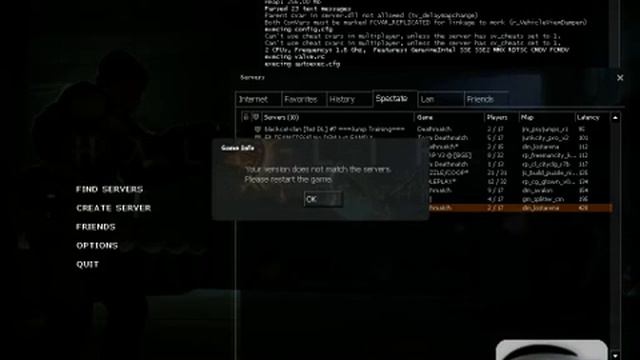 HL2:DM problem to connect with servers смотреть онлайн