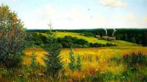 "Пейзажи русского севера". Художник Сергей Курицын. Песню "Родина" поют С. Трофимов и В.Черенцова